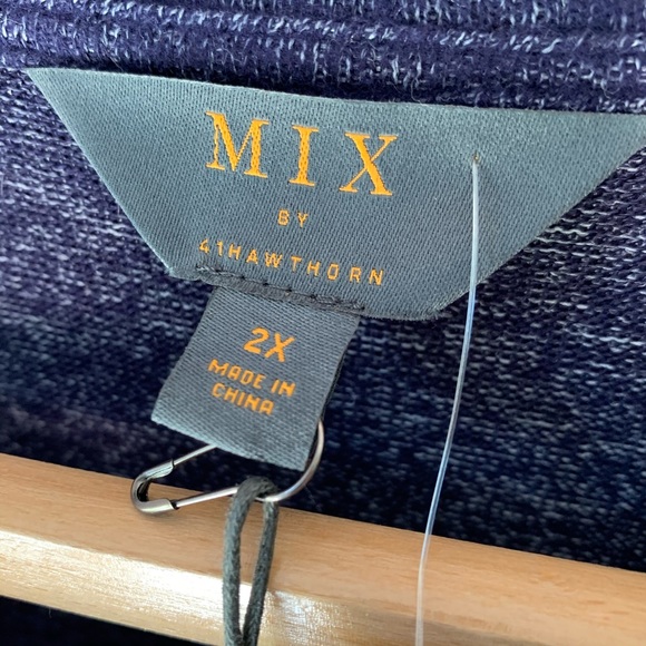 Mix by 41 Hawthorne shirt dress blue jersey knit - Picture 4 of 8